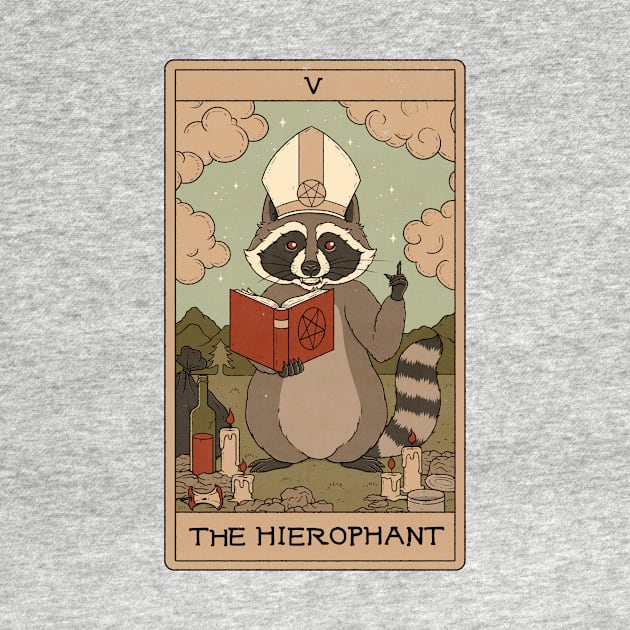 The Hierophant -  Raccoons Tarot by thiagocorrea